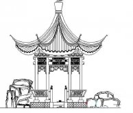 园林建筑亭子的画法简笔画