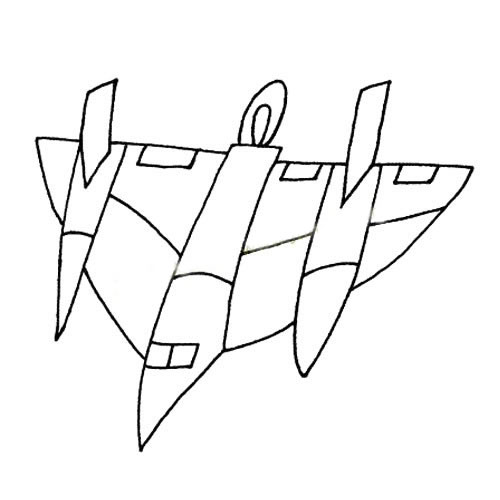 战斗机简笔画图片