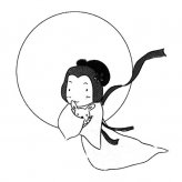 嫦娥和漂亮的月亮简笔画图片