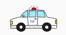 110警车简笔画的画法步骤图解