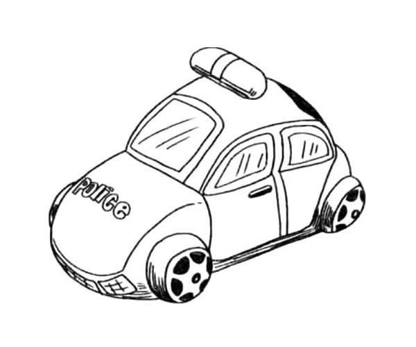 警车简笔画