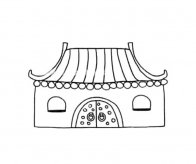 安静的寺庙画法简笔画图片