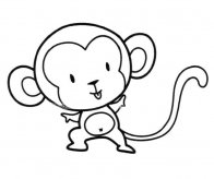 可爱的小猴子简笔画图片