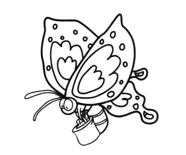 花蝴蝶简笔画图片