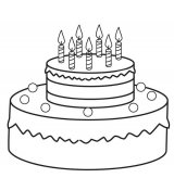 双层生日蛋糕简笔画图片