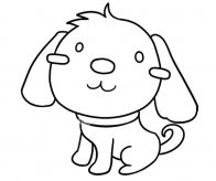 活波可爱的小狗简笔画