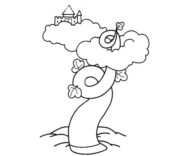通天大树简笔画图片_卡通通天大树怎么画