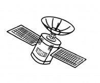 通讯工具卫星的简笔画