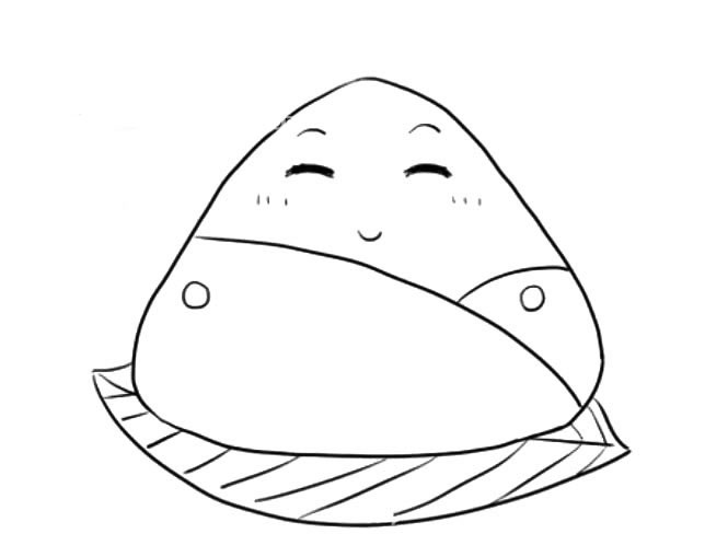 可爱的粽子简笔画图片_卡通粽子怎么画