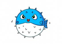 4张可爱的海洋生物简笔画彩色图片