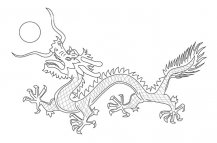 四张中国龙的简笔画图片