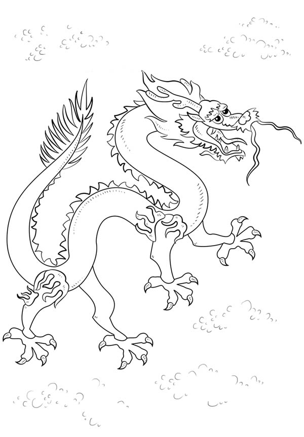 四张中国龙的简笔画图片_中国龙怎么画