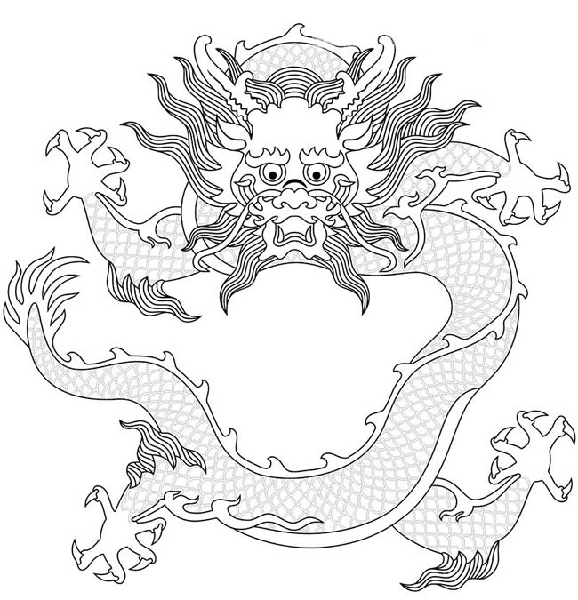 四张中国龙的简笔画图片_中国龙怎么画
