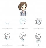卡通女孩简笔画及步骤图解（二）