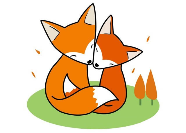 狐狸的简笔画图片
