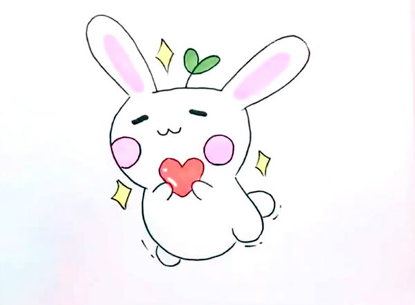 可爱萌卡通兔子简笔画图片