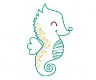 可爱的小海马简笔画图片