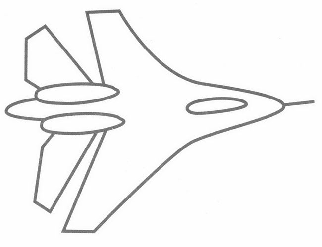 歼击机简笔画