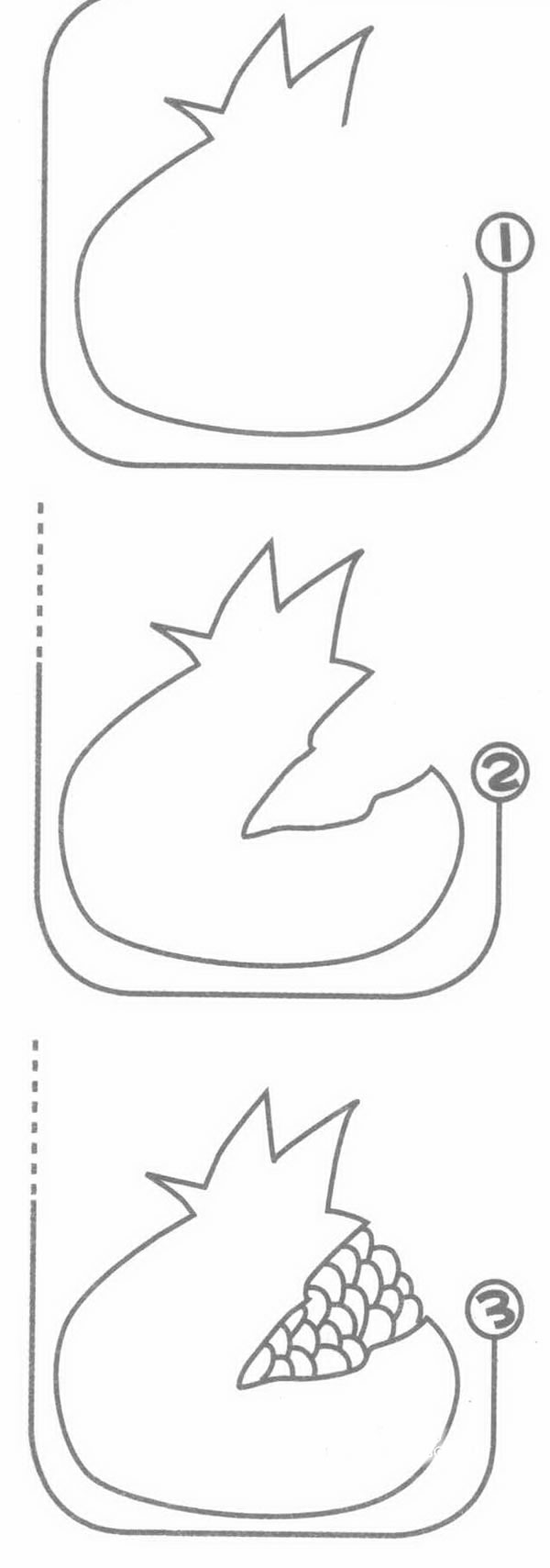 石榴简笔画