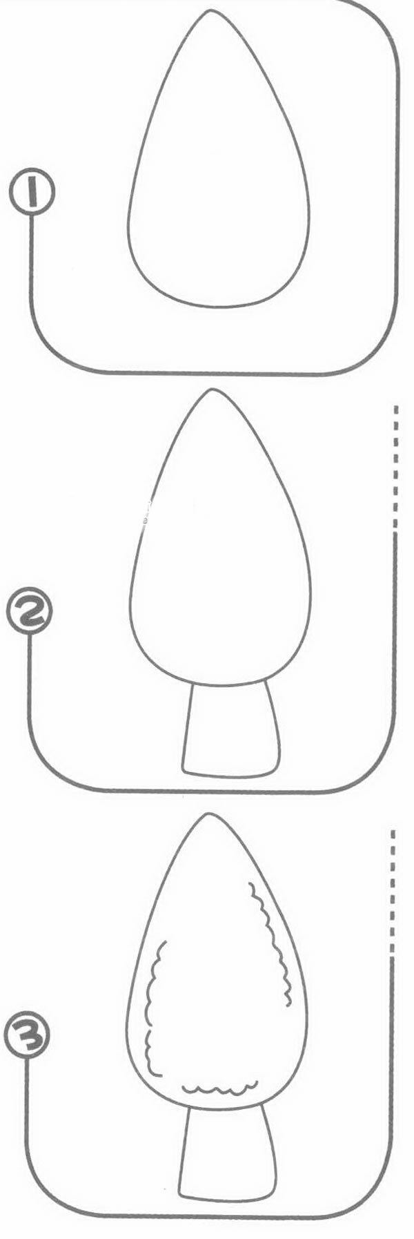 柏树简笔画
