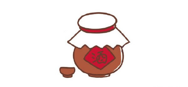 端午节雄黄酒简笔画图片