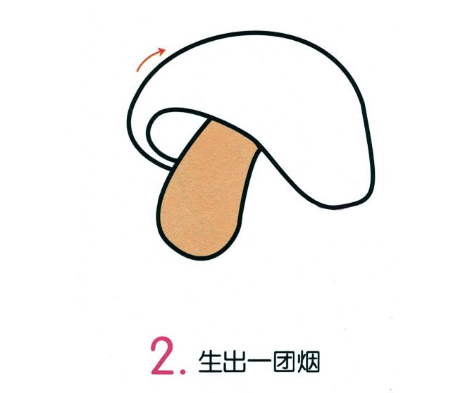 蘑菇简笔画彩色图片