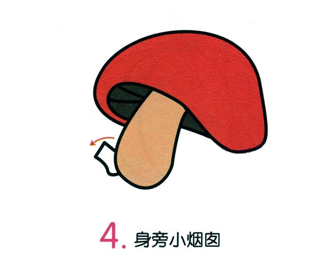 蘑菇简笔画彩色图片