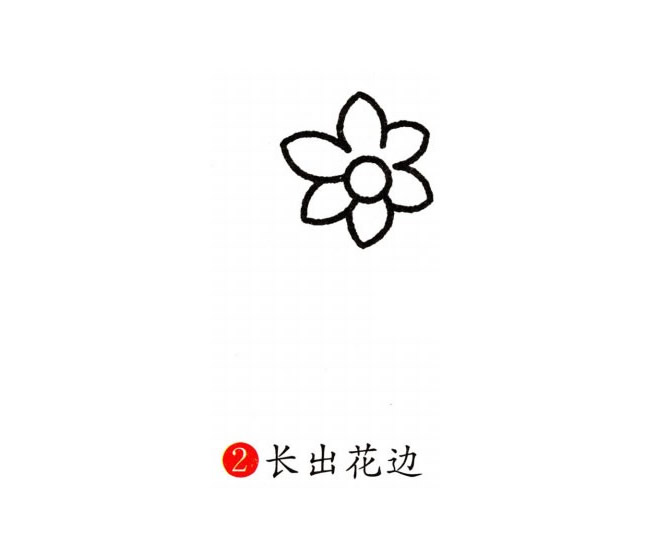 兰花简笔画彩色图片