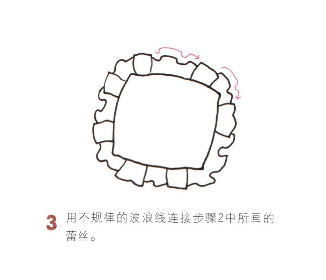 靠枕简笔画的画法图片