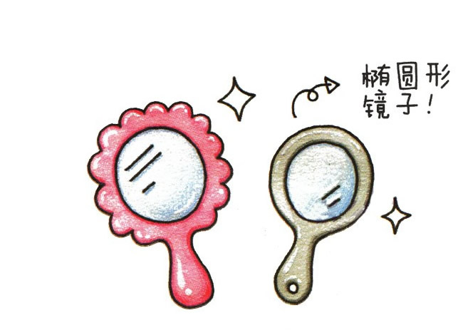 镜子简笔画图片