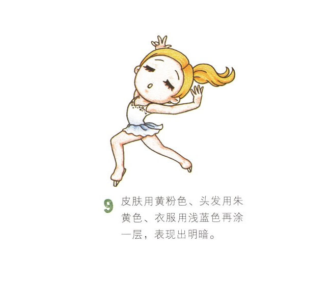 花样滑冰运动员简笔画图片