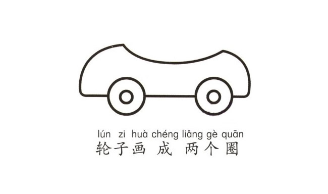 敞篷小汽车简笔画图片