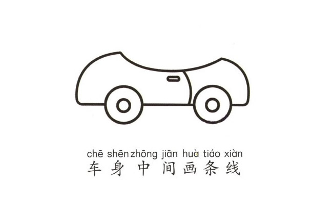 敞篷小汽车简笔画图片