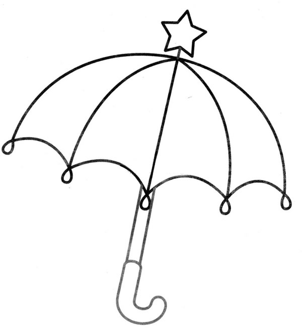 雨伞简笔画
