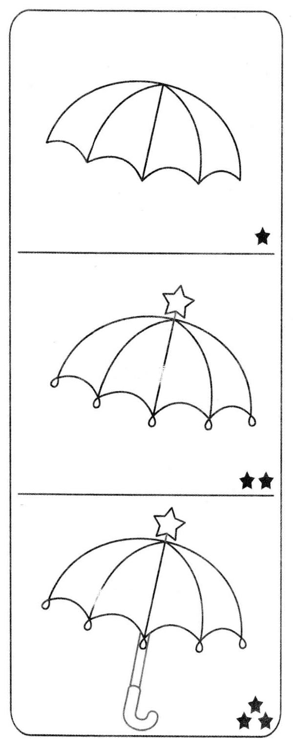雨伞简笔画