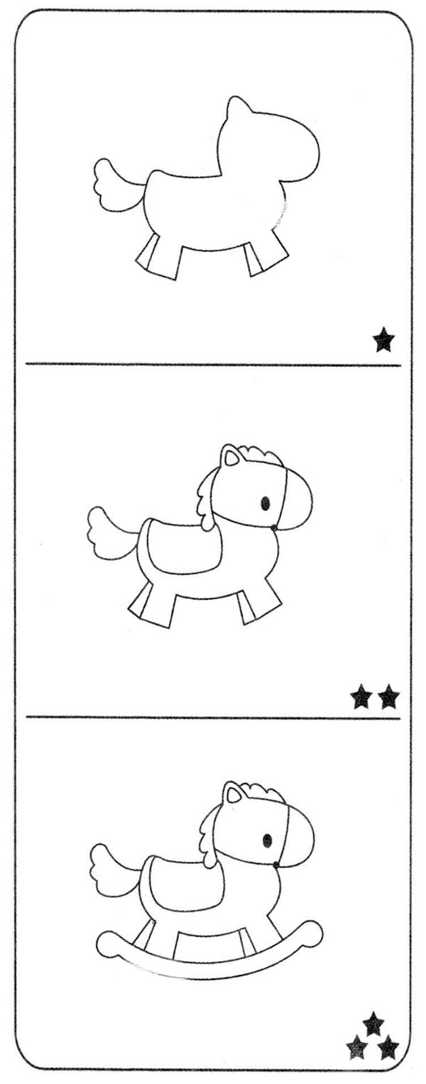 摇马简笔画
