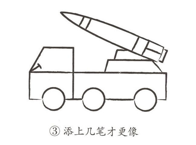 火箭车简笔画图片