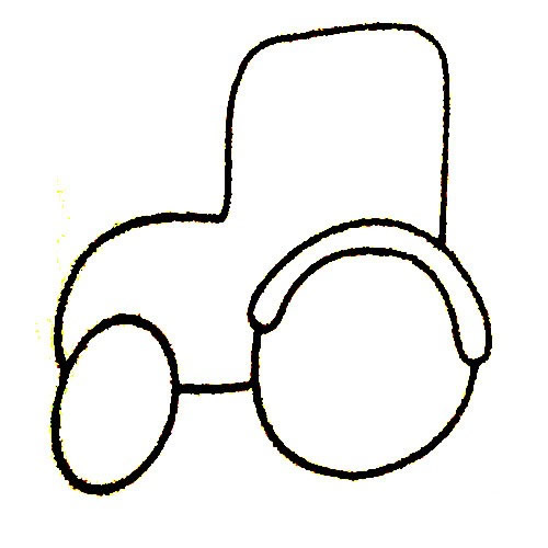 铲车简笔画de画法步骤图
