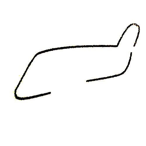 飞机简笔画de画法步骤图片