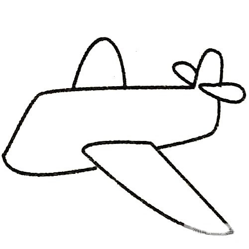 飞机简笔画de画法步骤图片