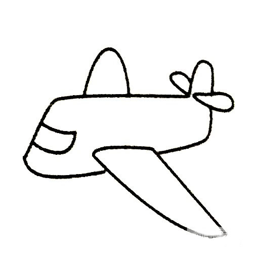 飞机简笔画de画法步骤图片