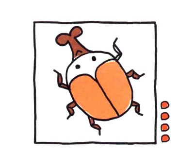 象鼻虫简笔画四步画出 象鼻虫简笔画图片