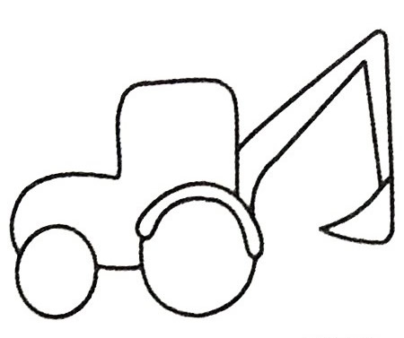 挖掘机简笔画大全及画法步骤