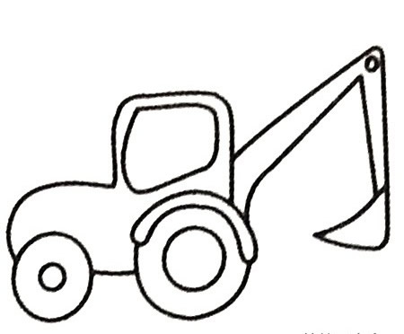 挖掘机简笔画大全及画法步骤