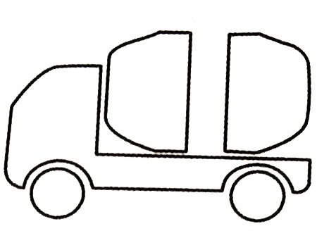 搅拌车简笔画步骤及画法大全
