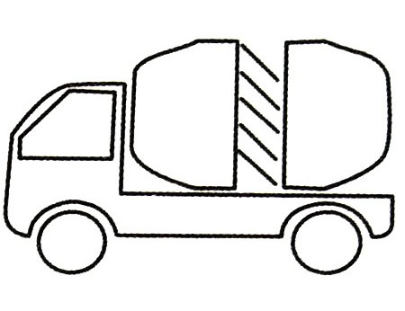 搅拌车简笔画步骤及画法大全