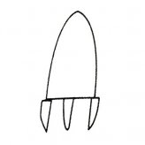 火箭简笔画大全及画法步骤