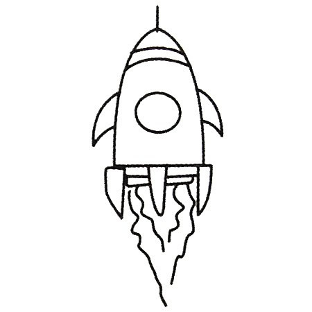 火箭简笔画大全及画法步骤