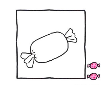 四步画出糖果简笔画图片