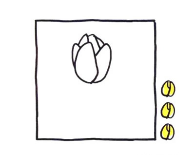 四步画出郁金香简笔画图片